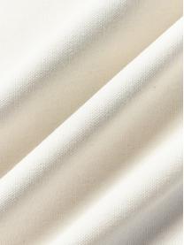 Copricuscino in cotone ricamato con motivo natalizio e nappe Nicholas, 100% cotone, Bianco, multicolore, Larg. 45 x Lung. 45 cm