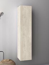 Mueble de baño alto Malmo, 34 cm, Estantes: vidrio, Acabado de madera de roble, An 34 x Al 160 cm