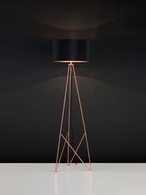 Lampada da terra Camporale, Base della lampada: acciaio verniciato, Nero, colori rame, Ø 45 x Alt. 154 cm