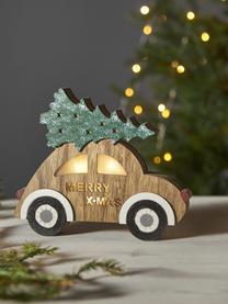 Beleuchtete Weihnachtsdeko Billy mit Timerfunktion, Holz, Helles Holz, Mehrfarbig, B 20 x H 17 cm