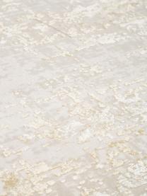 Passatoia effetto lucido con frange Cordoba, Retro: 100% cotone, Tonalità beige, Larg. 80 x Lung. 300 cm