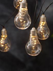 Solar-Lichterkette Glow, Lampions: Kunststoff, Transparent, Silberfarben, L 390 cm
