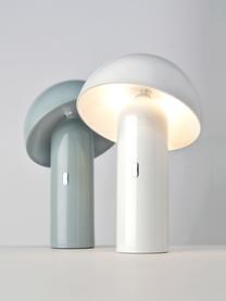 Malá přenosná stmívatelná stolní LED lampa Svamp, Umělá hmota, Šedomodrá, Ø 16 cm, V 25 cm