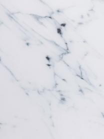 Bijzettafel Aruba met glazen tafelbladen in marmerlook, Tafelblad: veiligheidsglas, metaal, , Frame: gepoedercoat metaal, Marmer-look wit, goudkleurig, B 40 x H 51 cm