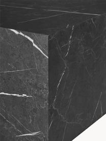 Couchtisch Lesley in Marmor-Optik, Mitteldichte Holzfaserplatte (MDF), mit Melaminfolie überzogen, Marmor-Optik Schwarz, glänzend, B 120 x T 75 cm