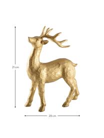 Oggetto decorativo Deer, Poliresina, Dorato, Larg. 28 x Alt. 21 cm