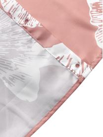 Rideau de douche ginkgo rose Mare, 100 % polyester, Rose foncé, blanc, larg. 180 x long. 200 cm