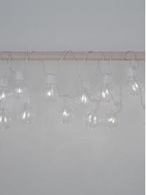 Outdoor LED lichtslinger Partaj, Lampions: kunststof, Wit, transparant, L 950 cm