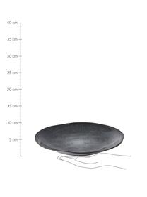 Platos llano Pauline, 2 uds., Gres, Gris oscuro, Ø 27 cm