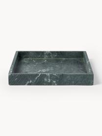 Plateau décoratif en marbre Venice, Marbre, Vert foncé, marbré, larg. 30 x prof. 30 cm