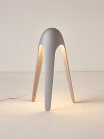 Lampada da tavolo piccola a LED con funzione touch Cyborg, Lampada: alluminio laccato, Grigio chiaro, Ø 20 x Alt. 31 cm