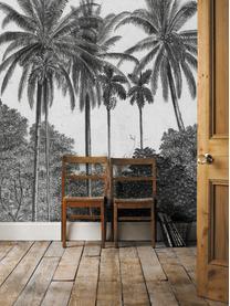 Fototapete Palms, Vlies, Grau, Schwarz, Weiß, B 200 x H 300 cm