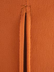 Taburete alto de terciopelo Velvi, Tapizado: 100% poliéster, Asiento: 30 kg/m3, Rojo anaranjado, An 56 x Al 98 cm