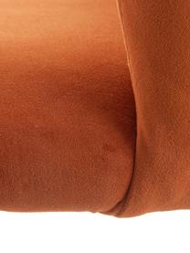 Taburete alto de terciopelo Velvi, Tapizado: 100% poliéster, Asiento: 30 kg/m3, Rojo anaranjado, An 56 x Al 98 cm