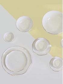 Platos llanos artesanales Bella, 2 uds., Porcelana, Blanco crema, Ø 26 x Al 3 cm