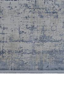 Schimmernder Teppich Cordoba in Blautönen mit Fransen, Vintage Style, Flor: 70% Acryl, 30% Viskose, Blau, Grau, B 80 x L 150 cm (Grösse XS)