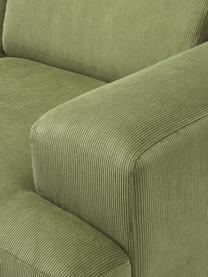 Cord-Sofa Melva (3-Sitzer), Bezug: Cord (92% Polyester, 8% P, Gestell: Massives Kiefernholz, Spa, Cord Olivgrün, B 238 x T 101 cm