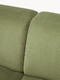 Cord-Sofa Melva (3-Sitzer), Bezug: Cord (92% Polyester, 8% P, Gestell: Massives Kiefernholz, Spa, Cord Olivgrün, B 238 x T 101 cm