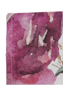 Baumwoll-Tischdecke Florisia mit Blumenmotiv, 100% Baumwolle, Rosa, Weiß, Lila, Grün, Für 4 - 6 Personen (B 160 x L 160 cm)