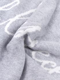 Federa reversibile fatta a maglia fine Besina, 100% cotone, Grigio chiaro, bianco crema, Larg. 30 x Lung. 50 cm