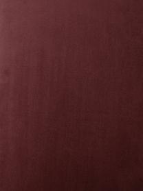 Fluwelen hoekbank Fluente in roodbruin met metalen poten, Bekleding: fluweel (hoogwaardig poly, Frame: massief grenenhout, Poten: gepoedercoat metaal, Bordeauxrood, B 221 x D 200 cm