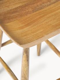 Tabouret de bar en  bois de manguier Nino, Bois de manguier massif, laqué, Manguier, larg. 40 x haut. 66 cm