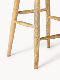 Tabouret de bar en  bois de manguier Nino, Bois de manguier massif, laqué, Manguier, larg. 40 x haut. 66 cm