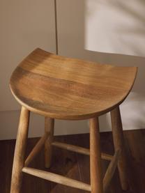 Barová židle z mangového dřeva Nino, 40 x 66 cm, Masivní lakované mangové dřevo, Mangové dřevo, Š 40 cm, V 66 cm
