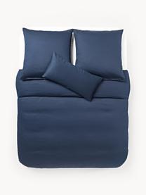 Baumwollsatin-Bettdeckenbezug Comfort, Webart: Satin Fadendichte 300 TC,, Dunkelblau, B 200 x L 200 cm