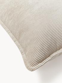 Cord-Sofa-Kissen Lennon, Hülle: Cord (92 % Polyester, 8 %, Cord Hellbeige, B 50 x L 80 cm