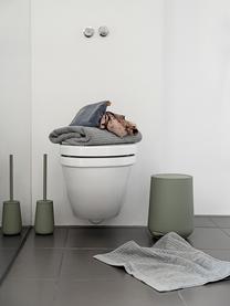 Toilettenbürste Nova mit Porzellan-Behälter, Behälter: Porzellan, Griff: Edelstahl, matt lackiert, Salbeigrün, Ø 10 x H 37 cm