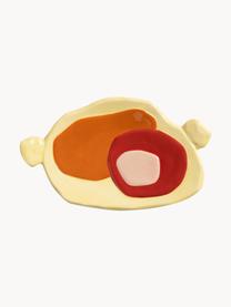 Ručně malovaný porcelánový servírovací talíř Chunky, 19 x 12 cm, Porcelán, Žlutá, oranžová, červená, růžová, Š 19 cm, H 12 cm