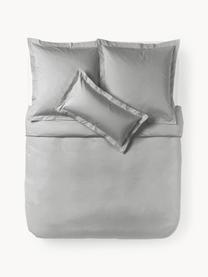 Funda nórdica de satén Premium, Gris claro, Cama 90 cm (155 x 220 cm)