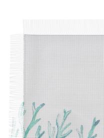 Placemats Estran, 2 stuks, Polyester, Wit, turquoise, B 30 x L 45 cm