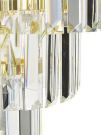Lampadario in cristallo Gracja, Paralume: vetro, Struttura: metallo rivestito, Trasparente, dorato, Ø 40 x Alt. 40 cm