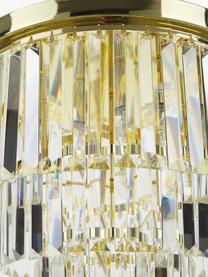 Kristalglazen plafondlamp Gracja, Lampenkap: glas, Transparant, goudkleurig, Ø 40 x H 40 cm