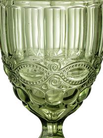 Kieliszek do wina Florie, 4 szt., Szkło, Zielony, Ø 9 x W 17 cm, 240 ml