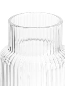 Wasserkaraffe Minna mit Rillenrelief, 1.1 L, Glas, mundgeblasen, Transparent, 1.1 L
