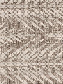 Tapis de couloir intérieur-extérieur design motif graphique Pella, Taupe, beige