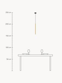 Malé závěsné svítidlo Fideus, V 50 cm, Lesklá zlatá, Ø 3 cm, V 50 cm