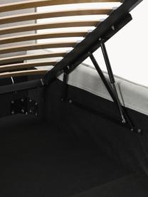 Polsterbett Dream mit Stauraum, Bezug: Polyester (Strukturstoff), Korpus: Massives Kiefernholz, FSC, Webstoff Hellbeige, B 140 x L 200 cm