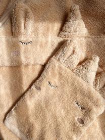 Set 3 guanti da bagno in cotone Unicorn, Cotone, Beige chiaro, torrone, terracotta, Larg. 13 x Lung. 20 cm