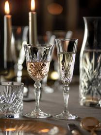 Set de copas de vino de cristal con relive Melodia, 6 comensales (18 pzas.), Cristal, Transparente, Set de diferentes tamaños