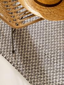 Ręcznie tkany dywan z wełny z chwostami Tolga, 50% wełna, 35% bawełna, 15% nylon 

Włókna dywanów wełnianych mogą nieznacznie rozluźniać się w pierwszych tygodniach użytkowania, co ustępuje po pewnym czasie, Czarny, kremowobiały, S 120 x D 170 cm (Rozmiar S)
