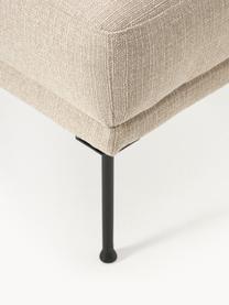 Sofa-Hocker Fluente mit Metall-Füßen, Bezug: 100% Polyester 35.000 Sch, Gestell: Massives Kiefernholz, Füße: Metall, pulverbeschichtet, Webstoff Beige, B 62 x T 50 cm