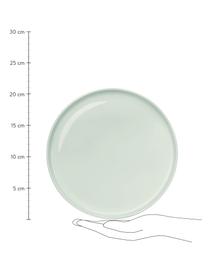 Platos postre de porcelana Kolibri, 6 uds., Porcelana, Verde menta, Ø 21 cm