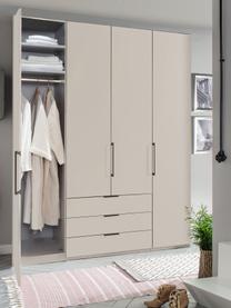 Drehtürenschrank Monaco, 4-türig, Korpus: Holzwerkstoff, foliert, Griffe: Metall, beschichtet, Beige, B 197 x H 216 cm