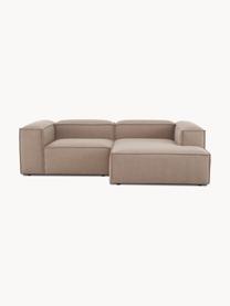Narożna sofa modułowa Lennon, Tapicerka: 100% poliester Dzięki tka, Stelaż: lite drewno sosnowe, cert, Nogi: tworzywo sztuczne, Taupe tkanina, S 238 x G 180 cm, lewostronna