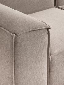 Modulares Ecksofa Lennon, Bezug: 100 % Polyester Der strap, Gestell: Massives Kiefernholz, Spe, Webstoff Taupe, B 238 x T 180 cm, Eckteil links