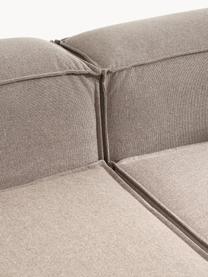 Modulares Ecksofa Lennon, Bezug: 100 % Polyester Der strap, Gestell: Massives Kiefernholz, Spe, Füße: Kunststoff Dieses Produkt, Webstoff Taupe, B 238 x T 180 cm, Eckteil links